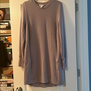 Athleta Lavender Crew Neck Sweater Dress